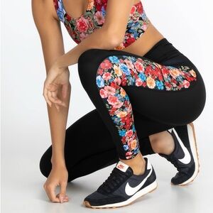 Johnny Was Floral Paneled Pocket Legging